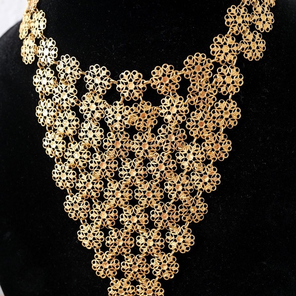 Vintage Kramer of NY and Vendome cleopatra bib flower links - Picture 8 of 8